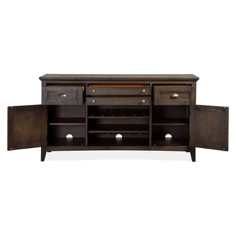 Magnussen Home Westley Falls Graphite Buffet - 66''W x 19''D x 36''H