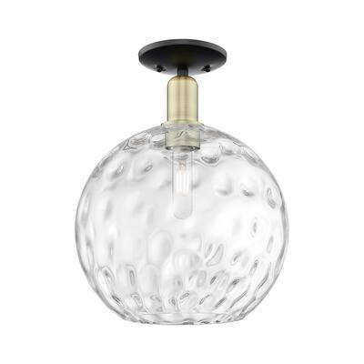 Innovations Lighting 716-1C-15-12 Athens Water Glass Semi-Flush Athens