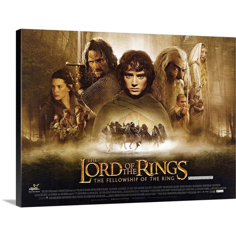Shop Lord Of The Rings The Fellowship Of The Ring 2001 Canvas Wall Art Overstock 24130619