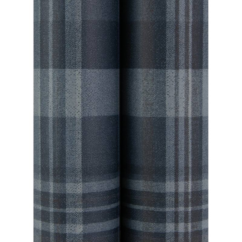 Dutton Plaid Indigo Wallpaper