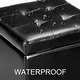 preview thumbnail 12 of 16, Adeco Bonded Leather Square Storage Ottoman