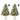 2pcs 3 Ft Mini Christmas Tree with Premium 70 Warm White Led, 8 Mode Xmas Pine Tree - 21.6x21.6x36in