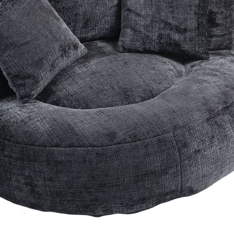 Lazy Sofa Durable Comfort Lounger High Back Bean Bag Chair Couch With Three Pillows for Adults and Kids, Indoor & Outdoor