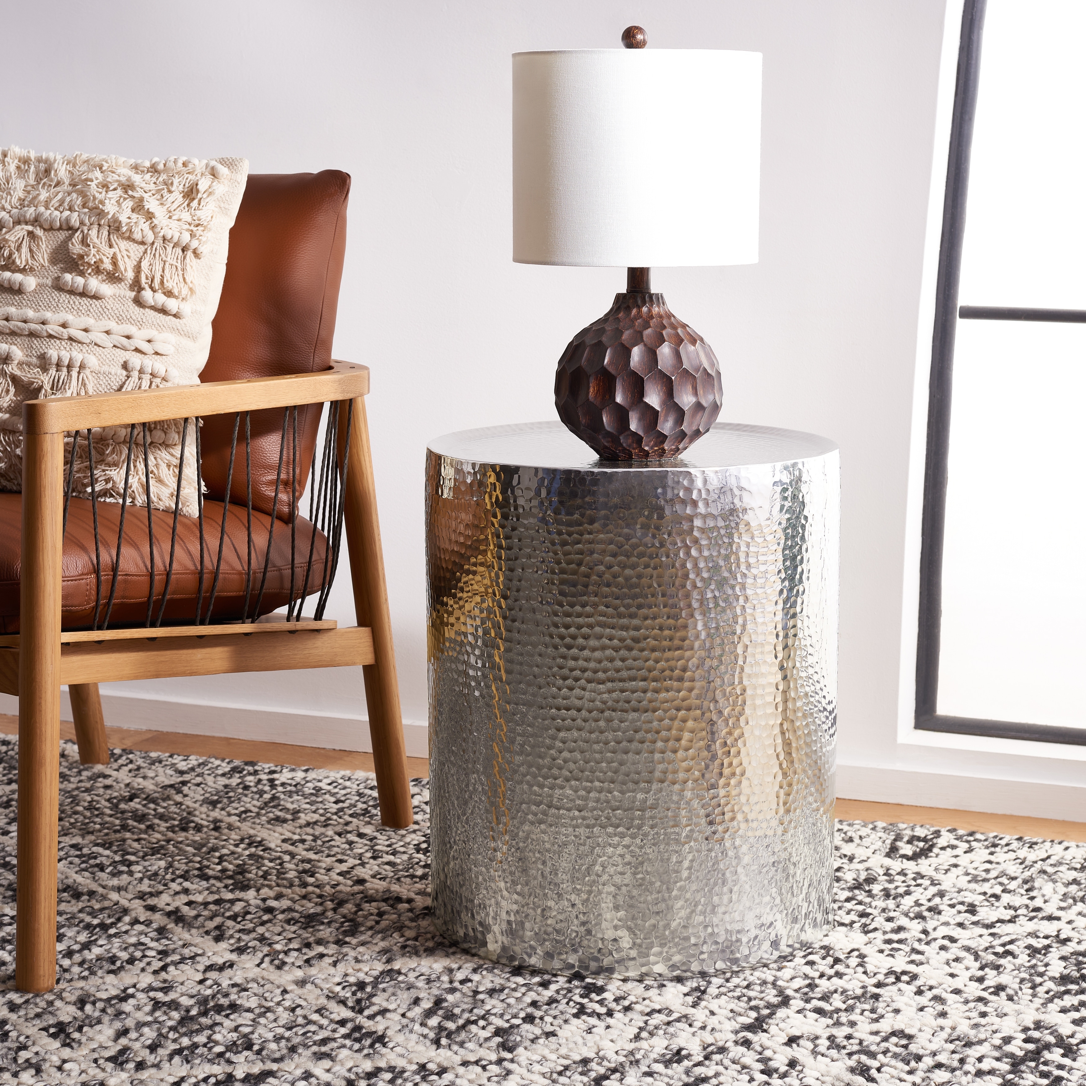 SAFAVIEH Vicky Glam Metal Table, Fully Assembled - 17Wx17Dx20H