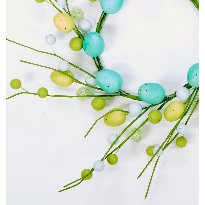 15" Artificial Easter Eggs and Berries Wreath