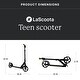 preview thumbnail 6 of 8, Lascoota Kick Scooter for Adults & Teens. Lightweight Foldable Adult Scooter (Teen, Red)