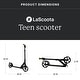 preview thumbnail 8 of 6, Lascoota Kick Scooter for Adults & Teens. Lightweight Foldable Scooter (Teen, Purple)