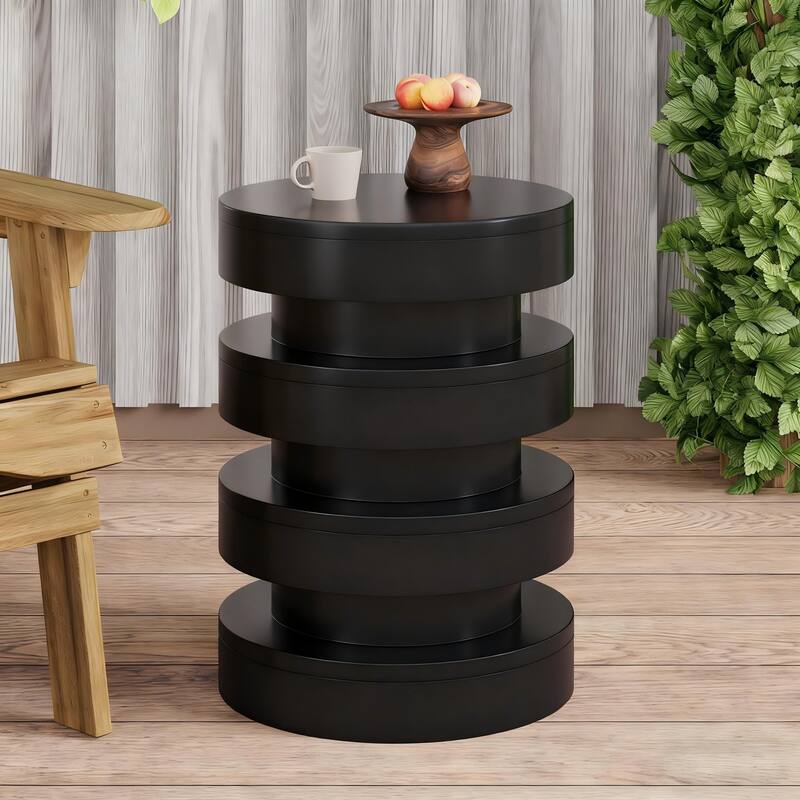Christopher Knight Home - Aurex Modern Outdoor MGO Side Table with 3-Tier Sculptural Design