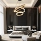 preview thumbnail 32 of 33, Round LED Crystal Chandelier Ring Dimmable Pendant Light Fixture