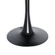 preview thumbnail 8 of 31, Bristol 27" Round Dining Table for 4 with Solid Wood Tabletop in Sleek Black Pedestal Base for Kitchen & Dining Room - 27.56"