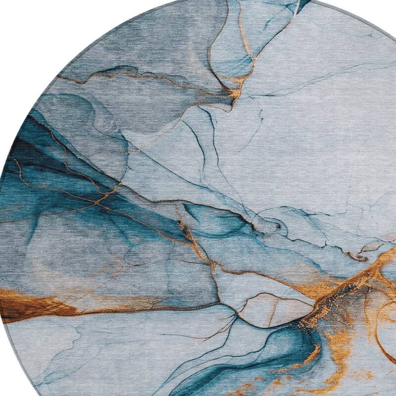 HomeRoots Abstract Modern Rectangle Outdoor Rug