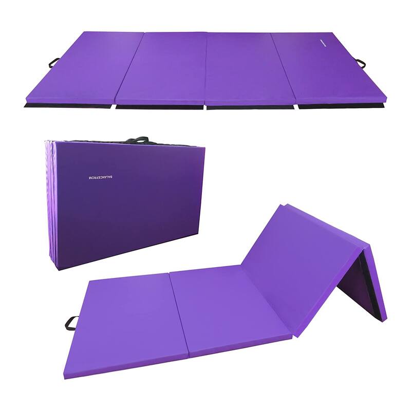 BalanceFrom Fitness GoGym 120x48in All Purpose Folding Gymnastics Mat, Purple - 15