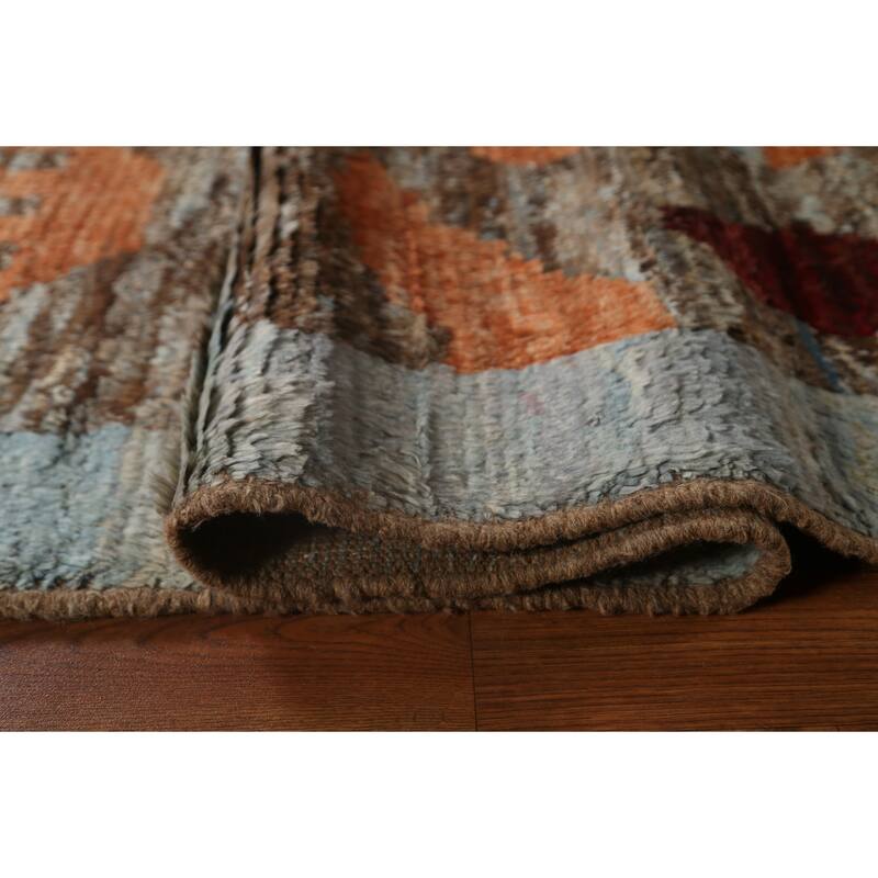Tribal Geometric Moroccan Oriental Wool Area Rug Hand-knotted Carpet - 7'9" x 9'8"
