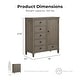 preview thumbnail 2 of 5, Furniture of America Lanister Transitional Warm Grey 6-Drawer Solid Wood Armoire