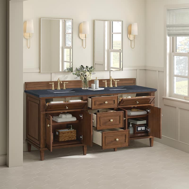 James Martin Vanities 424-V72-3CSP Lorelai 72" Double Basin Wood