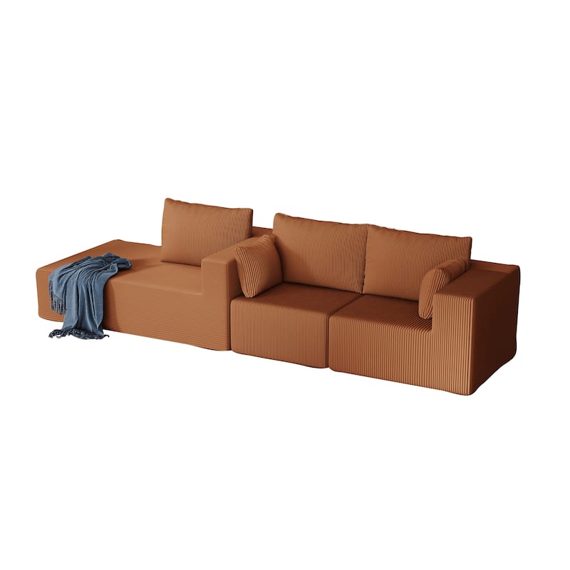 108.3Inch Modular L Shaped Sectional Sofa Couch with Chaise Lounge