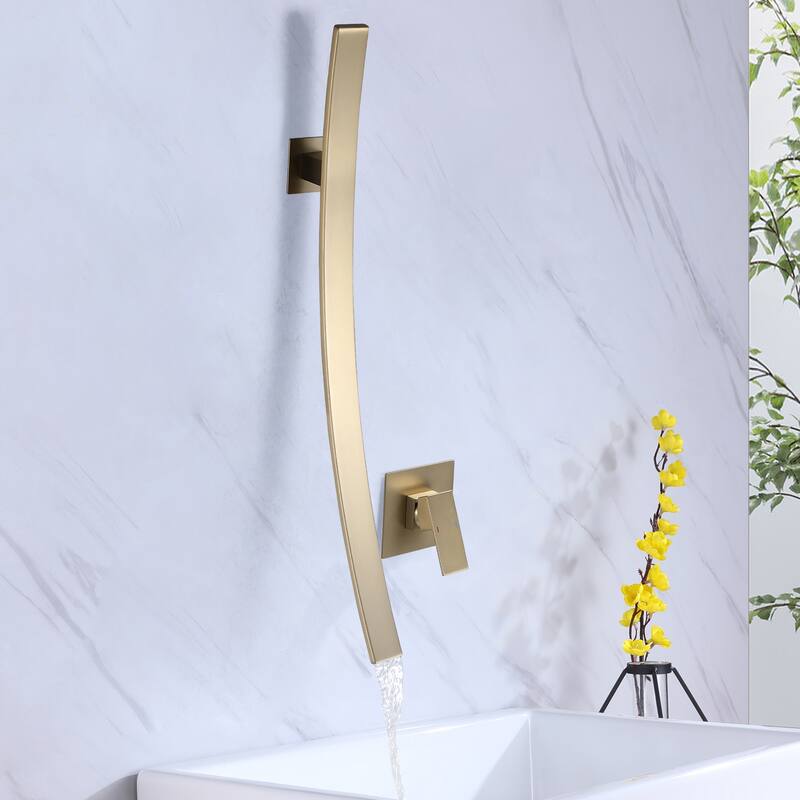 Rbrohant Creative Wall Mounted Waterfall Sink Faucet