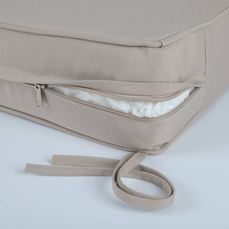 2 Pieces Waterproof Polyester Patio Seat and Back Cushions 24x24 Deep Comfort for Outdoor Seating