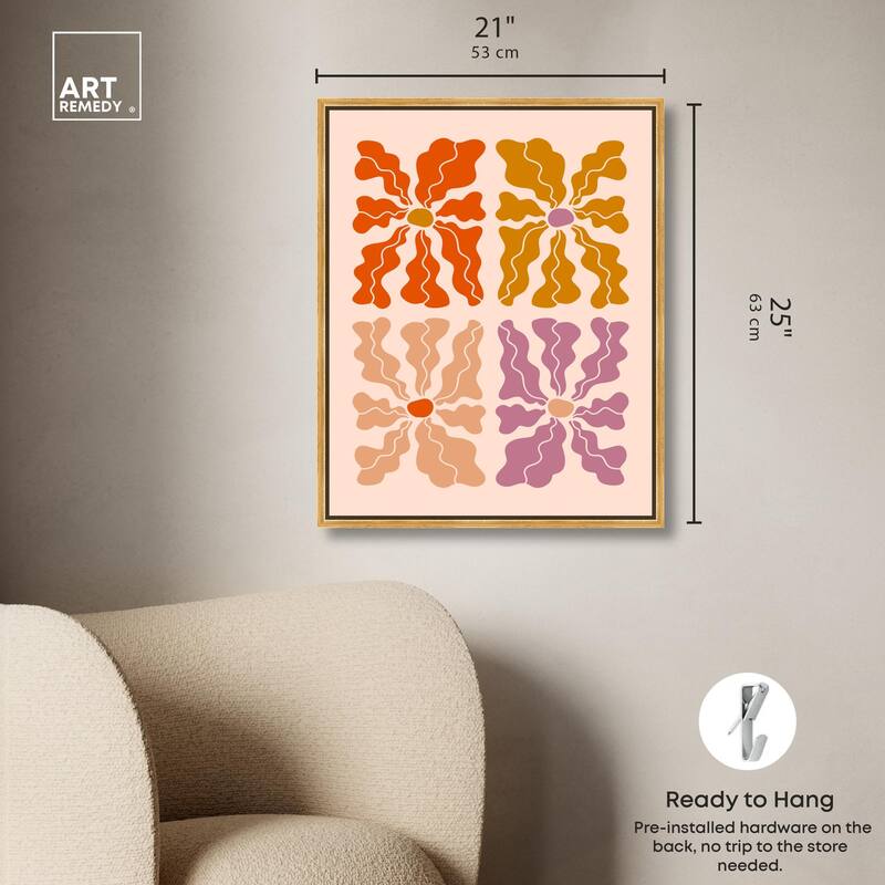 Four Flowers Poster Canvas by Art Remedy