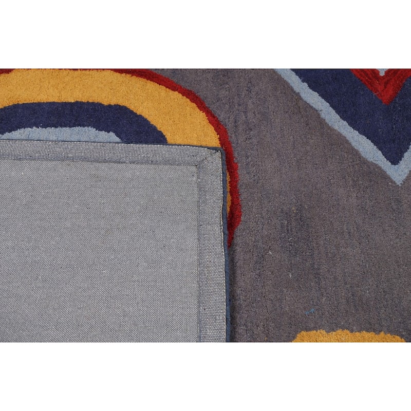 Contemporary Oriental Wool Area Rug Hand-tufted Decorative Carpet - 5'0" x 8'0"