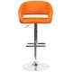 preview thumbnail 151 of 178, Vinyl Adjustable Height Barstool with Rounded Mid-Back