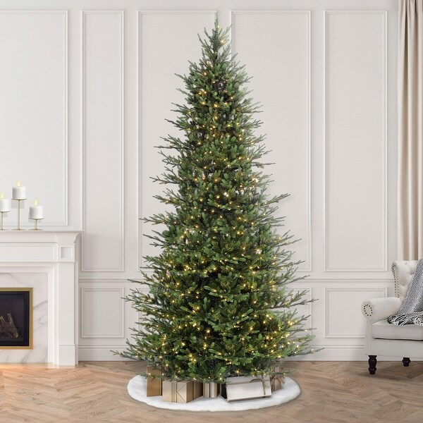 Puleo International Balsam Fir 9 ft. Pre Lit Slim Artificial Christmas Tree