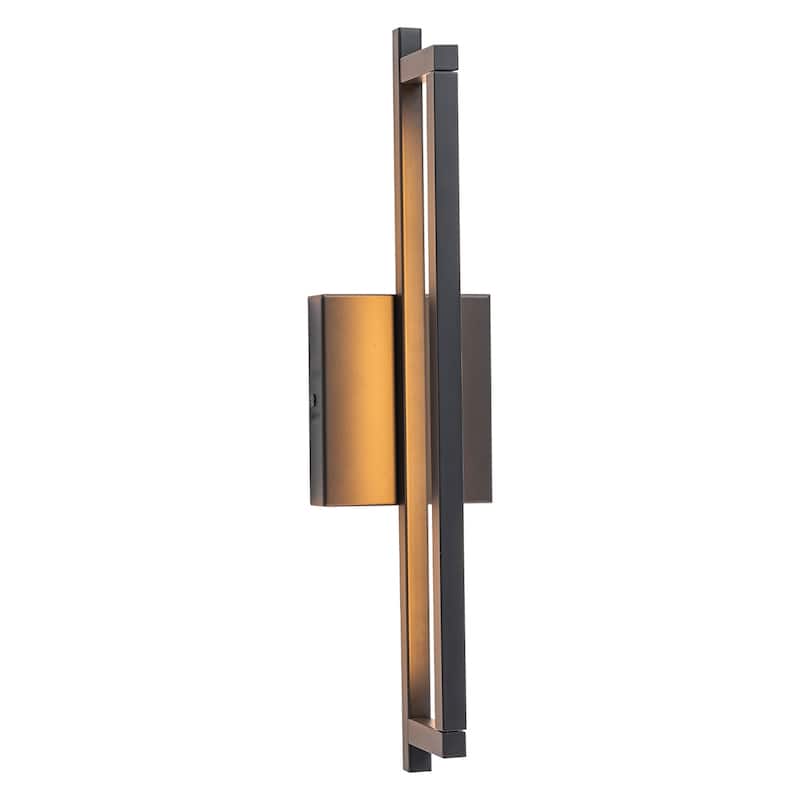 Modern Matte Black Linear Rectangular LED Wall Sconces Dimmable
