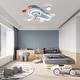 preview thumbnail 4 of 10, 26In Cartoon Aircraft Flush Mount Ceiling Fan, 6-Speed Dimmable Light with Remote and APP Control for Kids Room