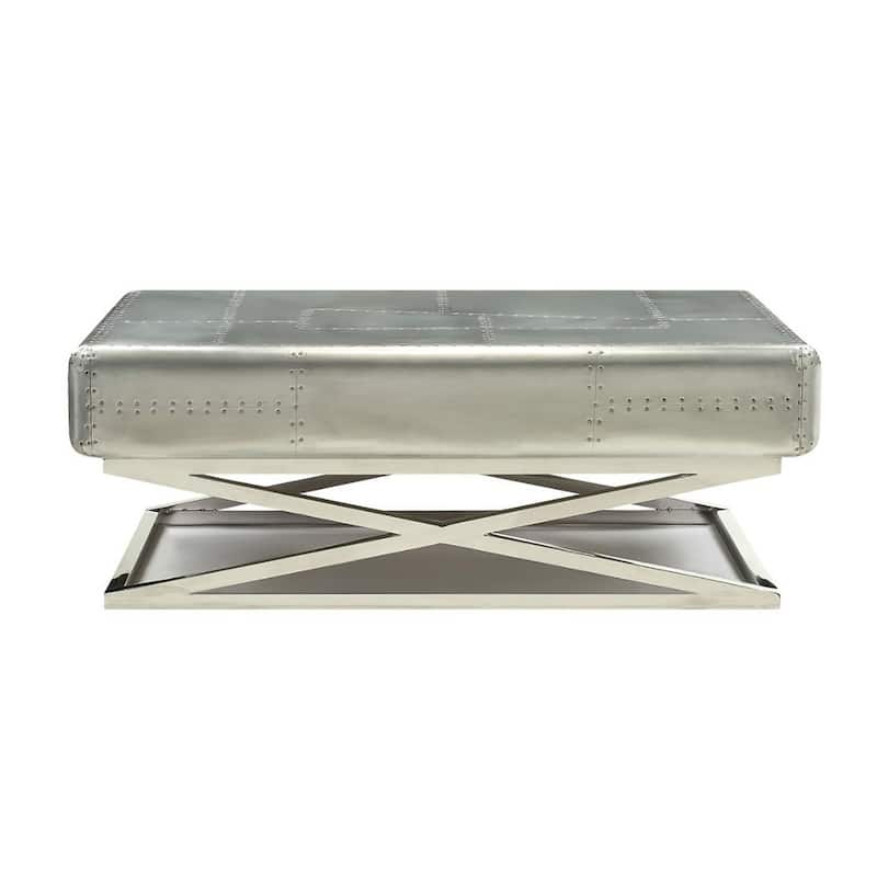 Alpine Aluminum Coffee Table with Drawer