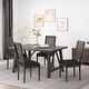 preview thumbnail 3 of 58, Regina Wood and Cane Upholstered Dining Chair (Set of 4) by Christopher Knight Home Black + Gray