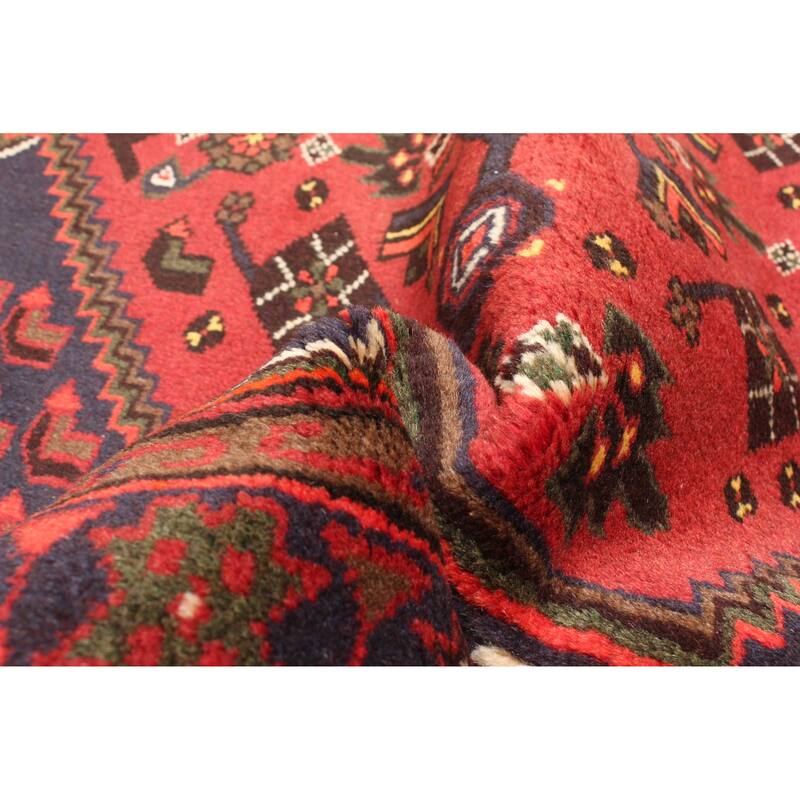 ECARPETGALLERY Hand-knotted Andelz Red Wool Rug - 3'11 x 6'4