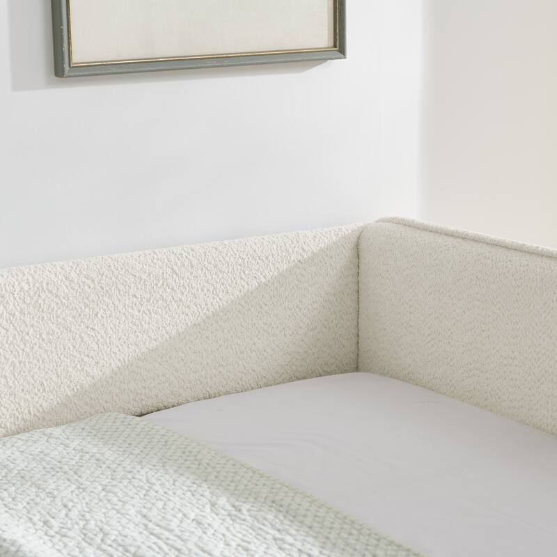 Daybed with Trundle Upholstered Tufted Sofa Bed