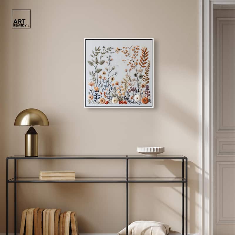 Threaded Thicket Canvas Floral by Art Remedy