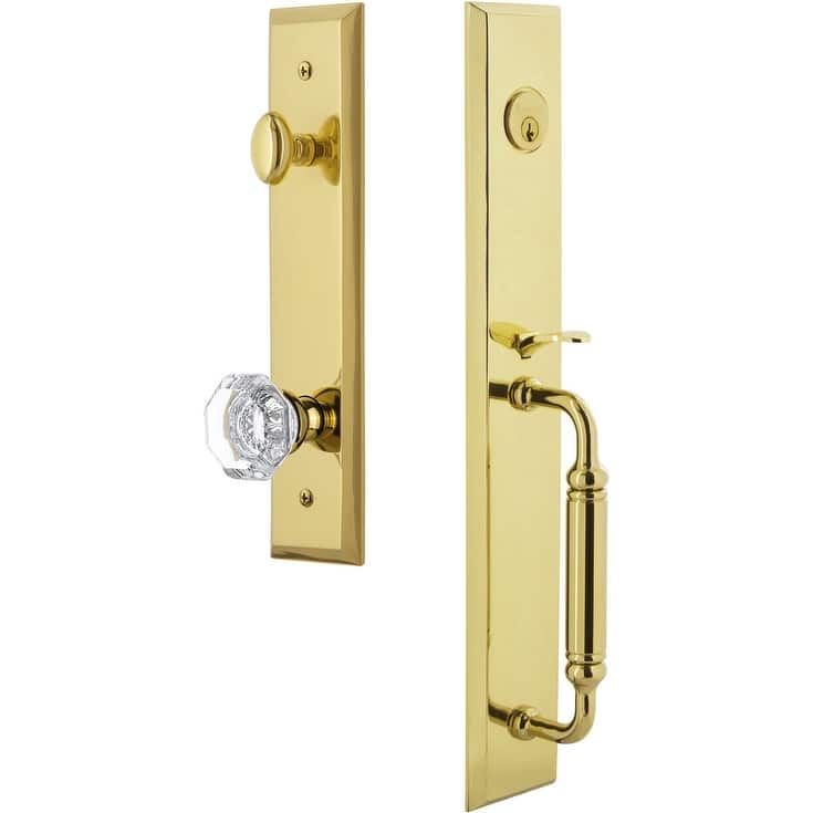 Grandeur Fifth Avenue Solid Brass Rose Keyed Entry Single Cylinder "C" - Lifetime Brass