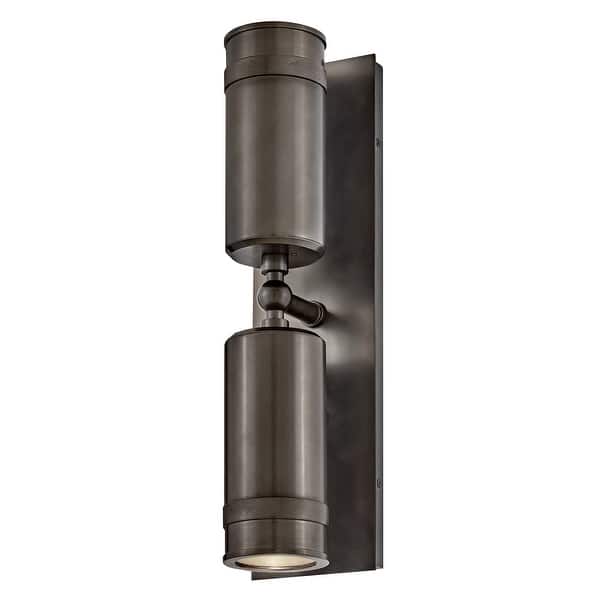 slide 1 of 1, Hinkley Lighting 28814 Pratt 2 Light 19" Tall Wall Sconce Black Oxide