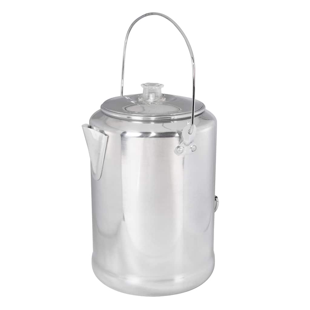 Stansport Camper's Percolator Coffee Pot 20 Cups - 6.5" L x 6.5" W x 9" H