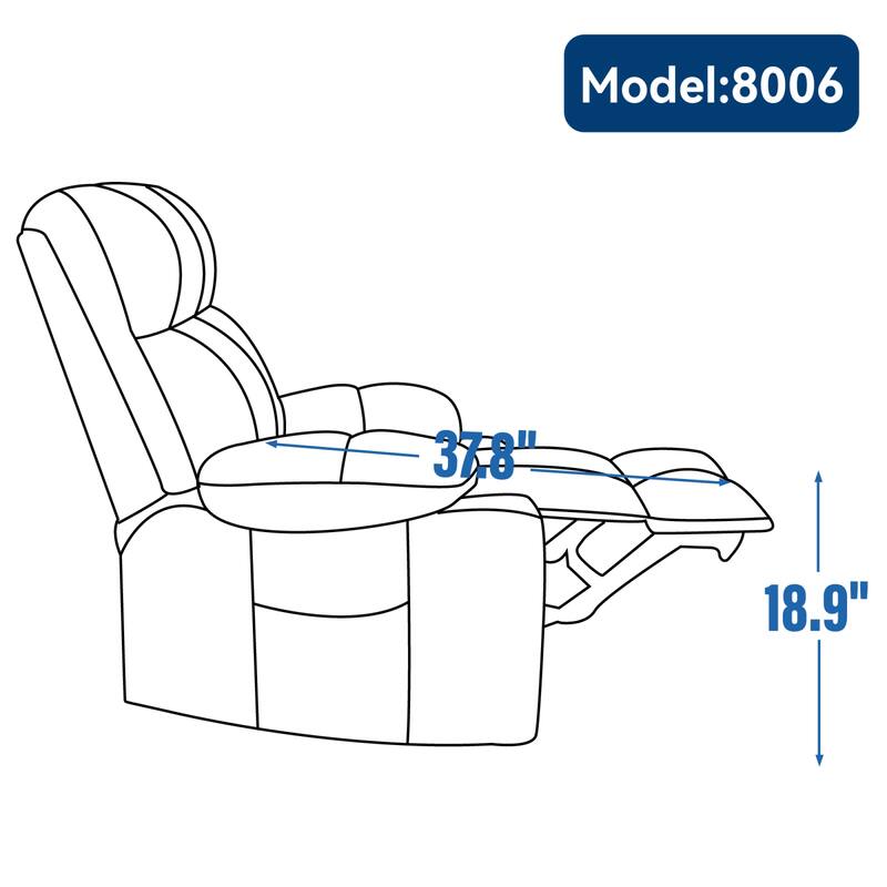 Roomfitters Dual Motor Power Lift Recliner Chair with Heat Massage Oversized Infinite Position Sofa with Cup Holders