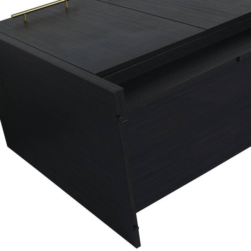 24" Bathroom Vanity with Soft-Close Doors and Spacious Storage, Black Chestnut Finish, Freestanding Design, Vanity Base Only