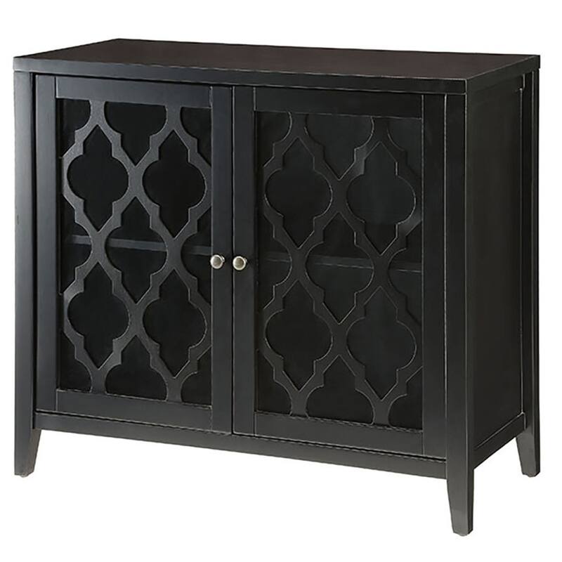 Black Console Table with Shelf Inside