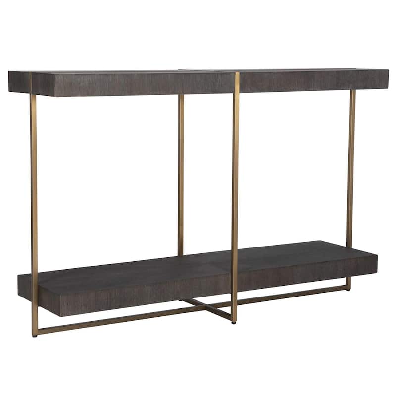 Framed Rectangular Console Table - 47.75" - Gray and Gold