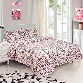 Kidz Mix Cheetah Girl Power Quilt Set - On Sale - Bed Bath & Beyond 