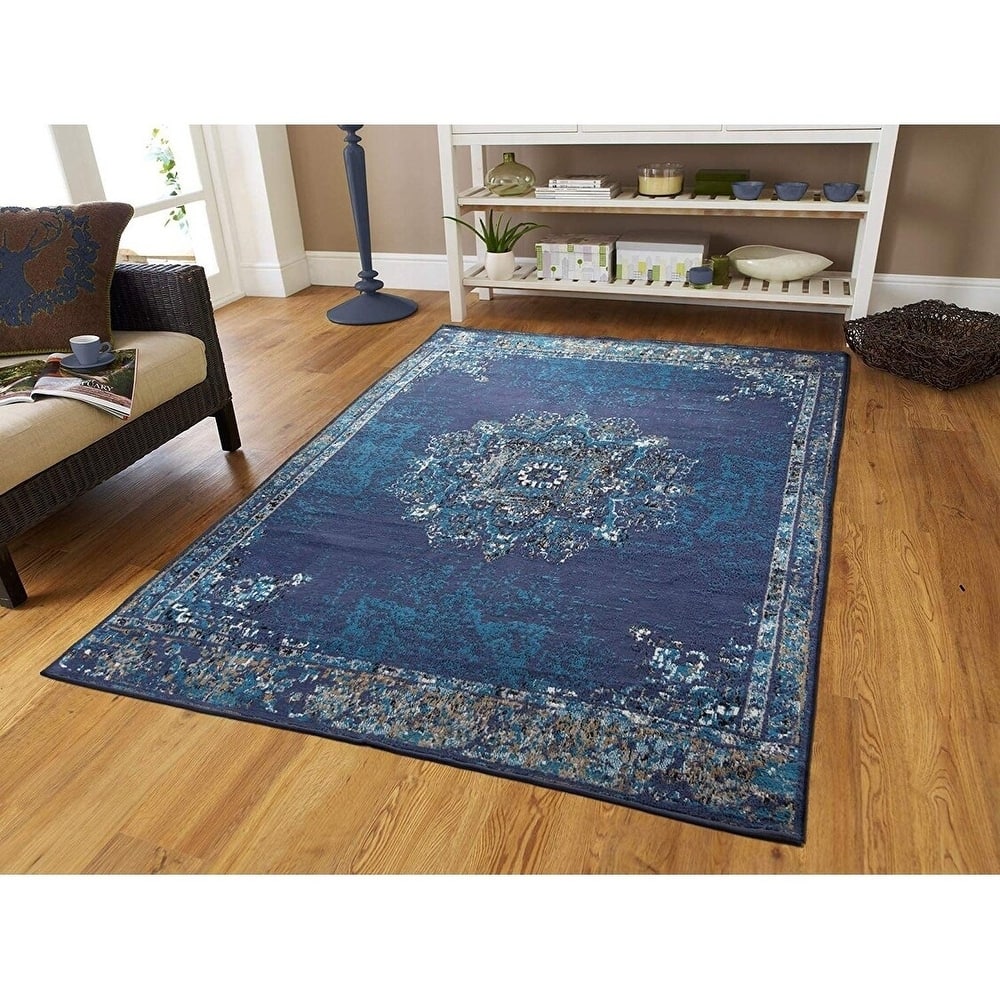Copper Grove Perushtitsa Distressed Oriental Medallion Area Rug