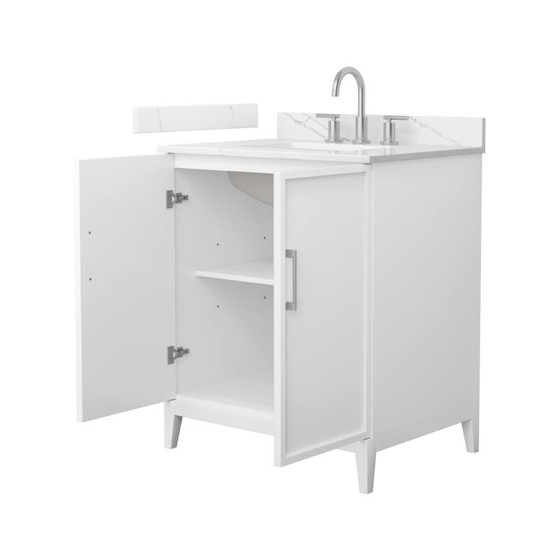 Elan 30-inch Single Vanity, 3 Hole Quartz Top