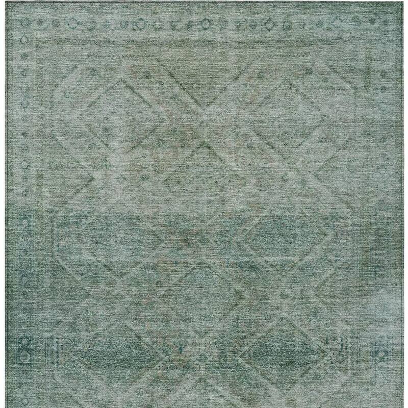 HomeRoots Geometric Transitional Rectangle Outdoor Rug