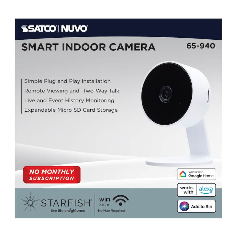 Starfish SMART Indoor Security Camera White Finish