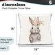 preview thumbnail 4 of 5, Stupell Fun Bunny with Flowers Decorative Printed Throw Pillow Design by Lazar Studio