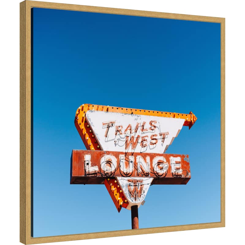 Trails West Lounge by Bethany Young Framed Canvas Wall Art Print - Sylvie Bright Gold