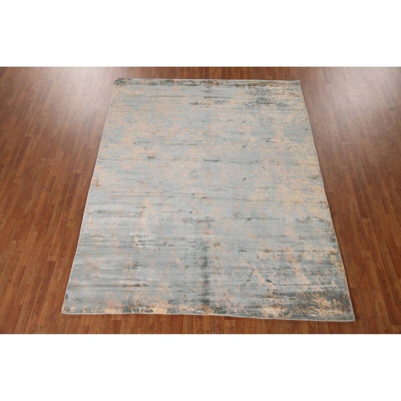 Modern Abstract Area Rug Handmade Wool Carpet - 7'11"x 9'11"