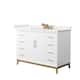 Option White, Bronze Trim, White Quartz Top