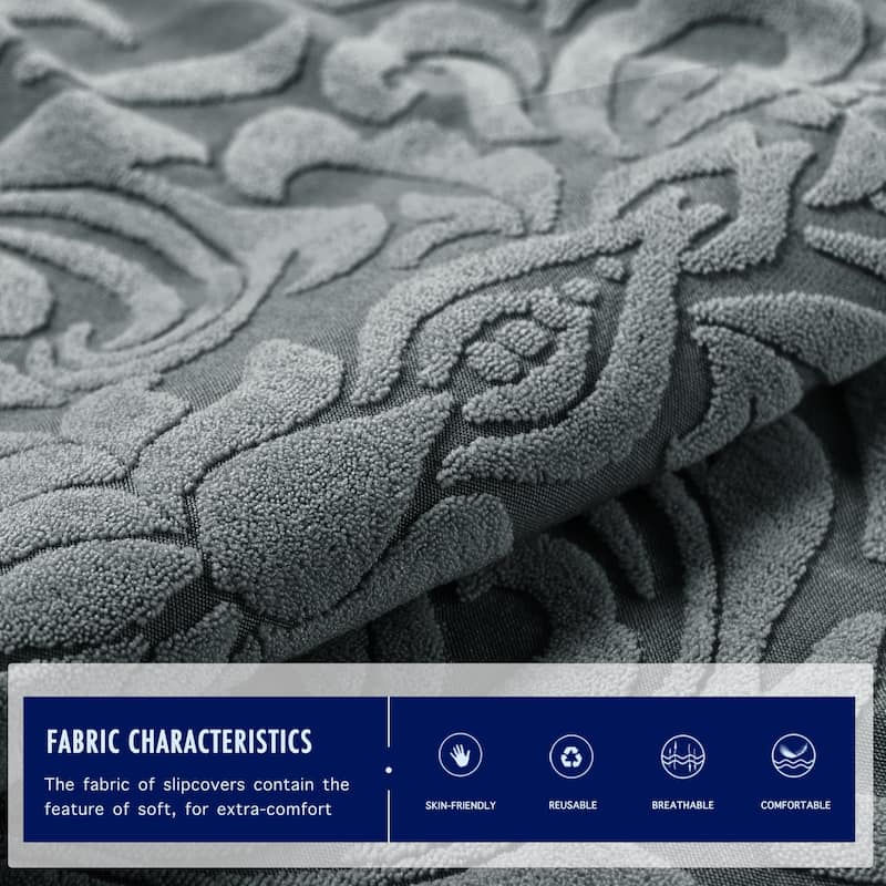 Subrtex 1 Piece Armchair Slipcover Jacquard Damask Spandex Furniture Protector